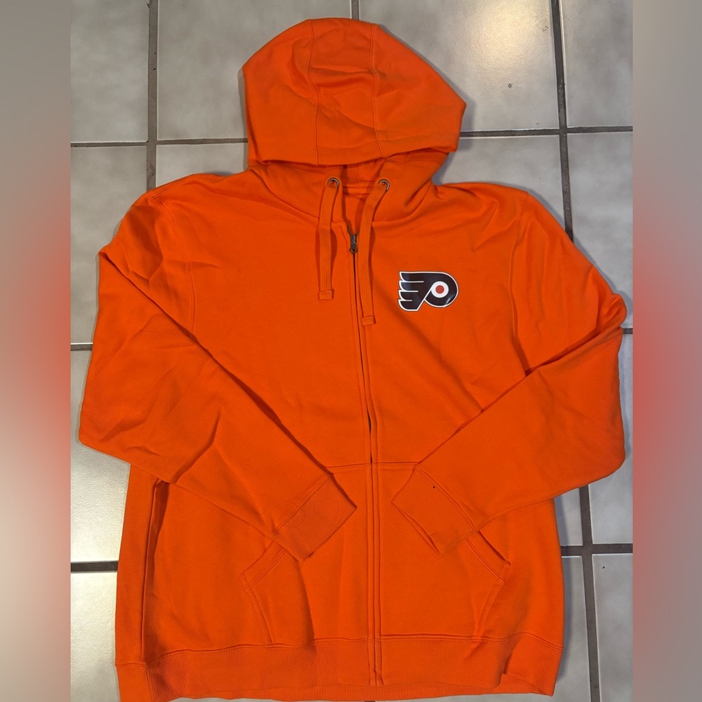 Flyers Orange Zip-Up Hoodie with Logo